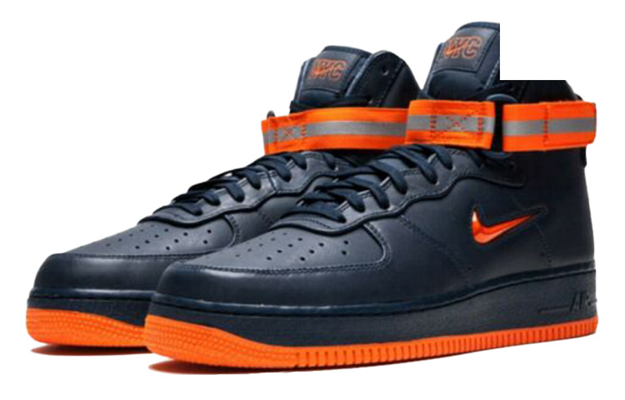 Фото № 3 с приближением к товару «‎Nike Air Force 1 High NYC "Obsidian Orange" BlackOrange»