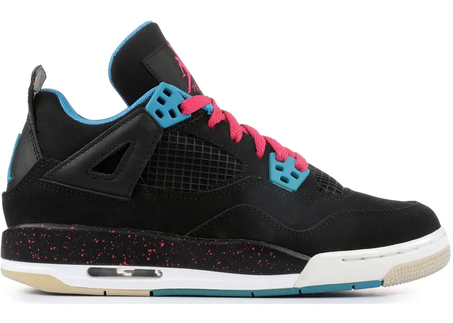 Фото № 1 с приближением к товару «‎Jordan 4 Retro Black Vivid Pink Dynamic Blue »