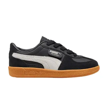 Puma Palermo Leather Little Kid Black Feather Grey Gum - 1
