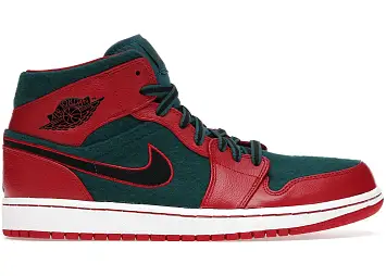 Jordan 1 Mid Gym Red Black Dark Sea (633206-608)