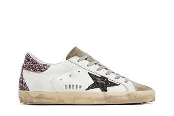 Golden Goose Women's Superstar White Black Glitter - 2