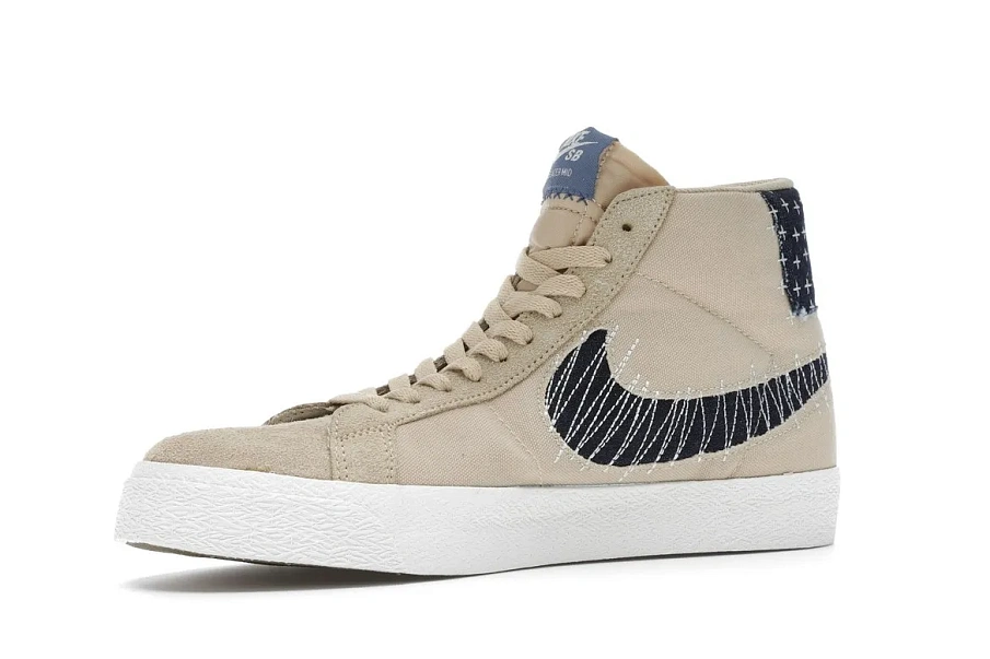 Фото № 3 с приближением к товару «‎Nike SB Zoom Blazer Mid Sashiko Sesame»