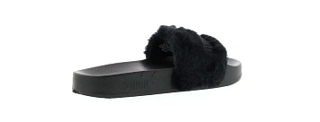 Puma Fur Slide Fur Slide Black  - 5