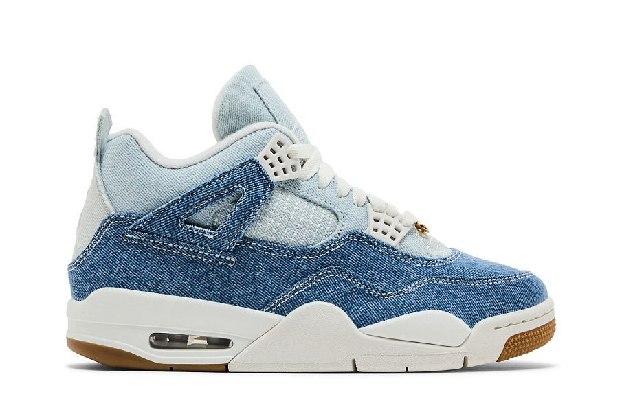 Фото № 2 с приближением к товару «‎Women's Air Jordan 4 Retro TEX Worn Blue Denim»