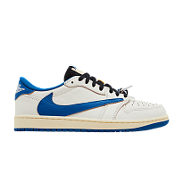 Фото № 1 с приближением к товару «‎Fragment Design x Travis Scott x Air Jordan 1 Retro Low OG SP Sail Military Blue»