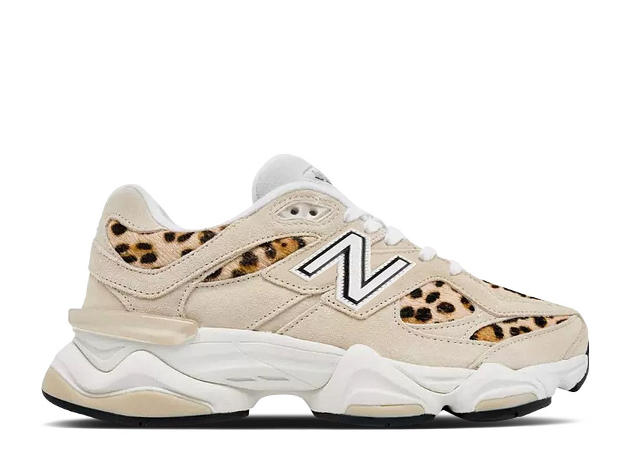 Фото № 2 с приближением к товару «‎New Balance 9060 Tan Leopard White»