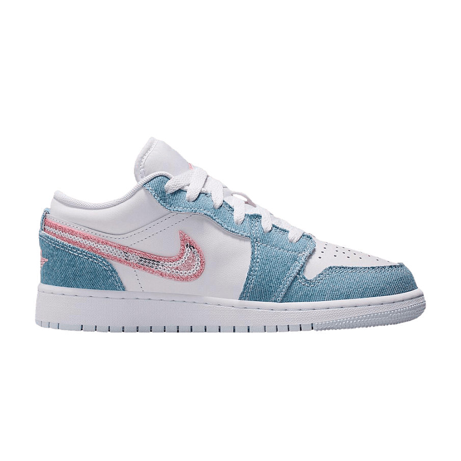 Фото № 1 с приближением к товару «‎Air Jordan 1 Low GS Denim Sequin»