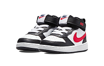 Фото № 3 с приближением к товару «‎(TD) Nike Court Borough Mid 2 Mid-Top Sneakers BlackWhiteRed»