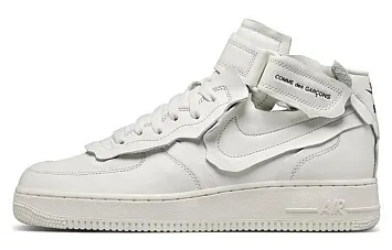 CDG x Nike Air Force 1 Mid White - 1