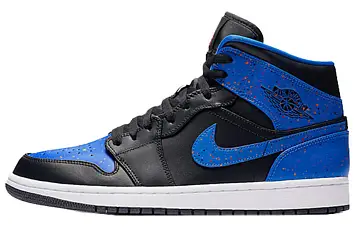 Nike Air Jordan 1 Mid Royal Paint Splatter - 1