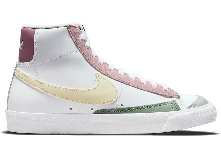 Фото № 1 с приближением к товару «‎Nike Blazer Mid 77 White Pink Green Yellow »