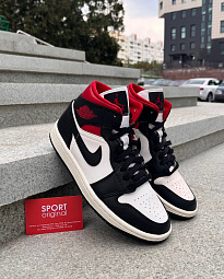 Фото № 1 с приближением к товару «‎AJ 1 Mid Black Gym Red Panda»