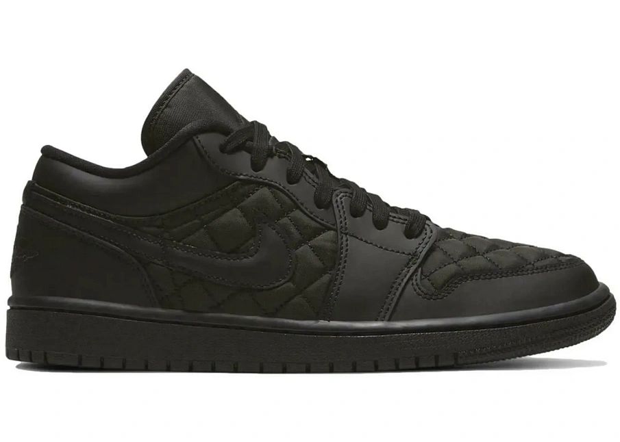 Фото № 1 с приближением к товару «‎Jordan 1 Low Triple Black Quilted »