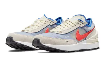 Nike Waffle One (Gs) Sports Casual Shoes Natural Crimson - 4