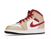 Фото № 3 с приближением к товару «‎Jordan 1 Mid Light Curry Cardinal »