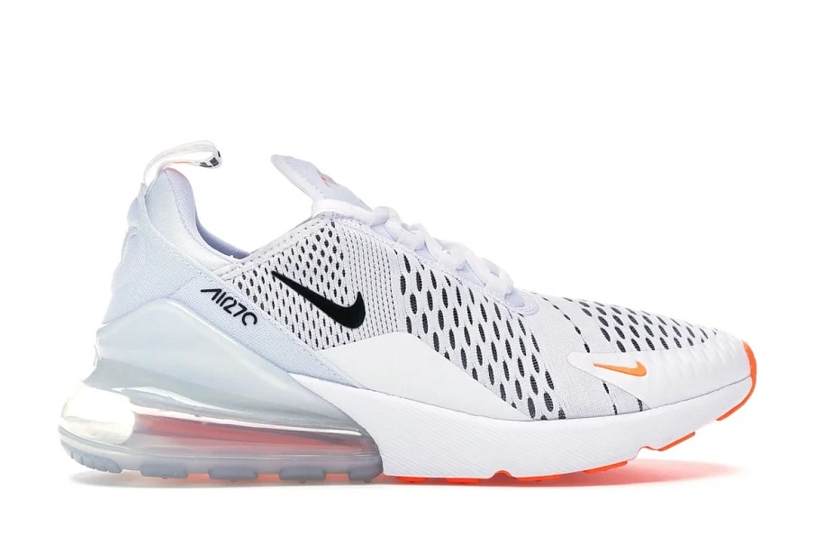 Фото № 1 с приближением к товару «‎Nike Air Max 270 White Black Total Orange»