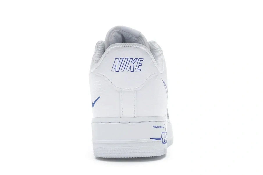 Фото № 4 с приближением к товару «‎Nike Air Force 1 Low Sketch White Royal»