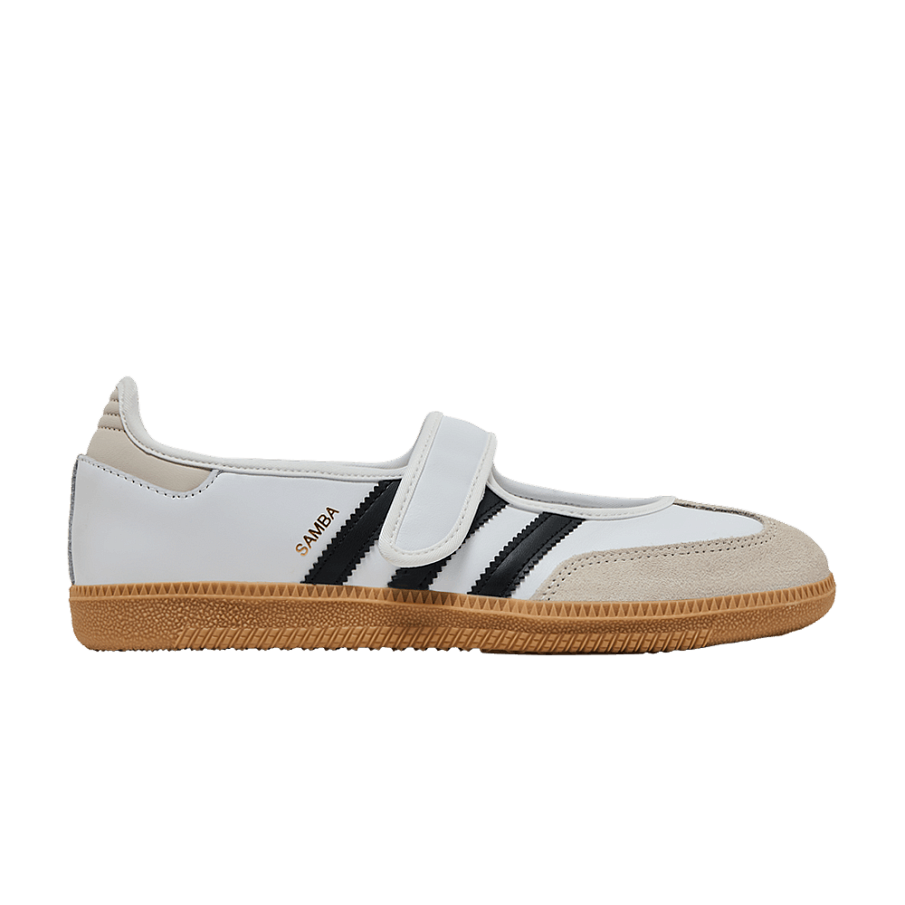 Фото № 1 с приближением к товару «‎adidas Women's Samba Jane White Black Gum»
