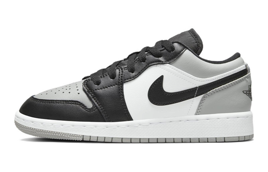 Фото № 1 с приближением к товару «‎Nike Air Jordan 1 Low (GS) Vintage basketball shoes Shadow Toe Light Smoke GreyBlackWhite»