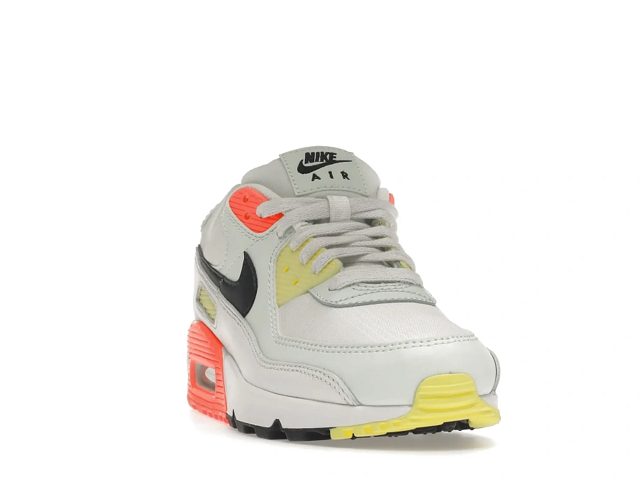 Фото № 2 с приближением к товару «‎Nike Air Max 90 White Barely Green Bright Mango »