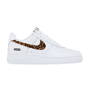 Supreme x GOODENOUGH x Nike Air Force 1 Low White Cheetah Print