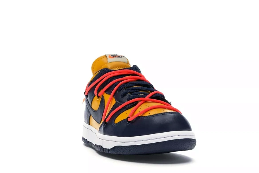 Фото № 2 с приближением к товару «‎Nike Dunk Low Off-White University Gold»