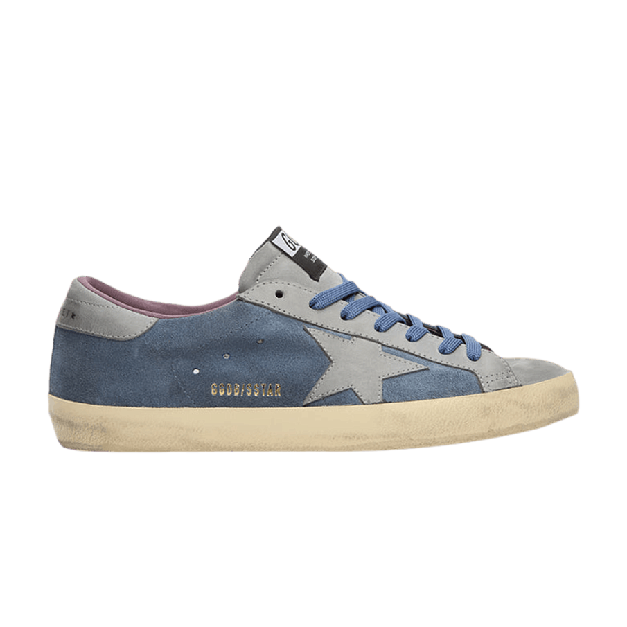 Фото № 1 с приближением к товару «‎Golden Goose Super Star Suede And Nabuk Upper Blue Denim Silver Blue»