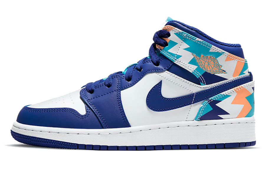 Фото № 1 с приближением к товару «‎Nike Air Jordan 1 Mid (GS) WhiteBlue»