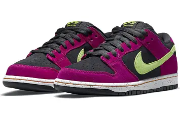 Nike Sb Dunk Low Pro Skate Shoes Red Plum - 5