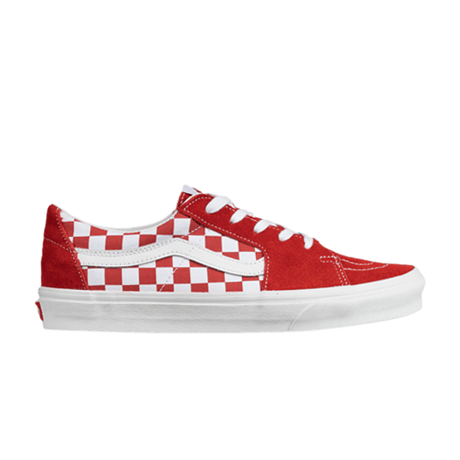 Фото № 1 с приближением к товару «‎Vans Sk8-Low Checkerboard - Racing Red»