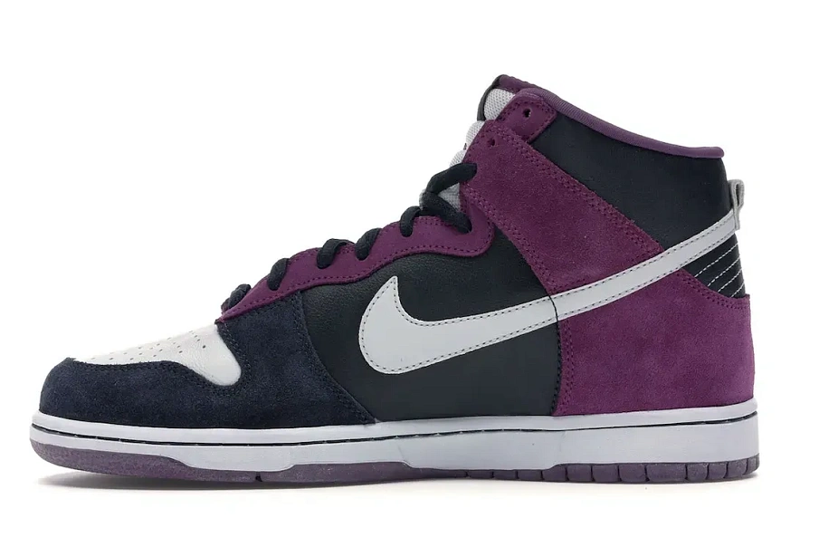 Фото № 3 с приближением к товару «‎Nike SB Dunk High Dark Obsidian Metallic Platinum»