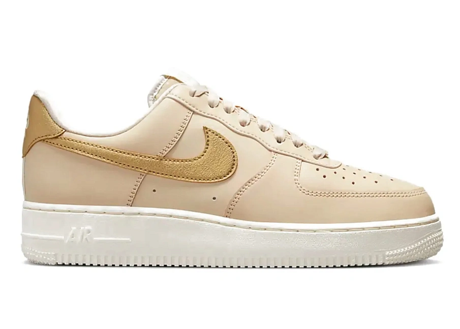 Фото № 1 с приближением к товару «‎Nike Air Force 1 Low 07 Sanddrift Metallic Gold »