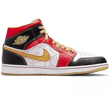 Jordan 1 Mid XQ White Black Sport Red - 1