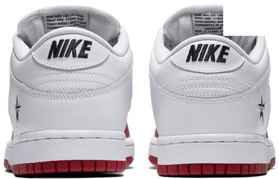 Фото № 4 с приближением к товару «‎Supreme x Nike SB Dunk Low Skate shoes whitered»