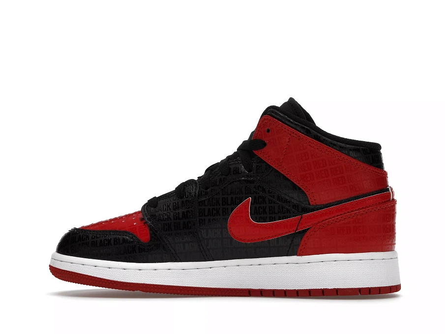 Фото № 6 с приближением к товару «‎Jordan 1 Mid Bred Text »