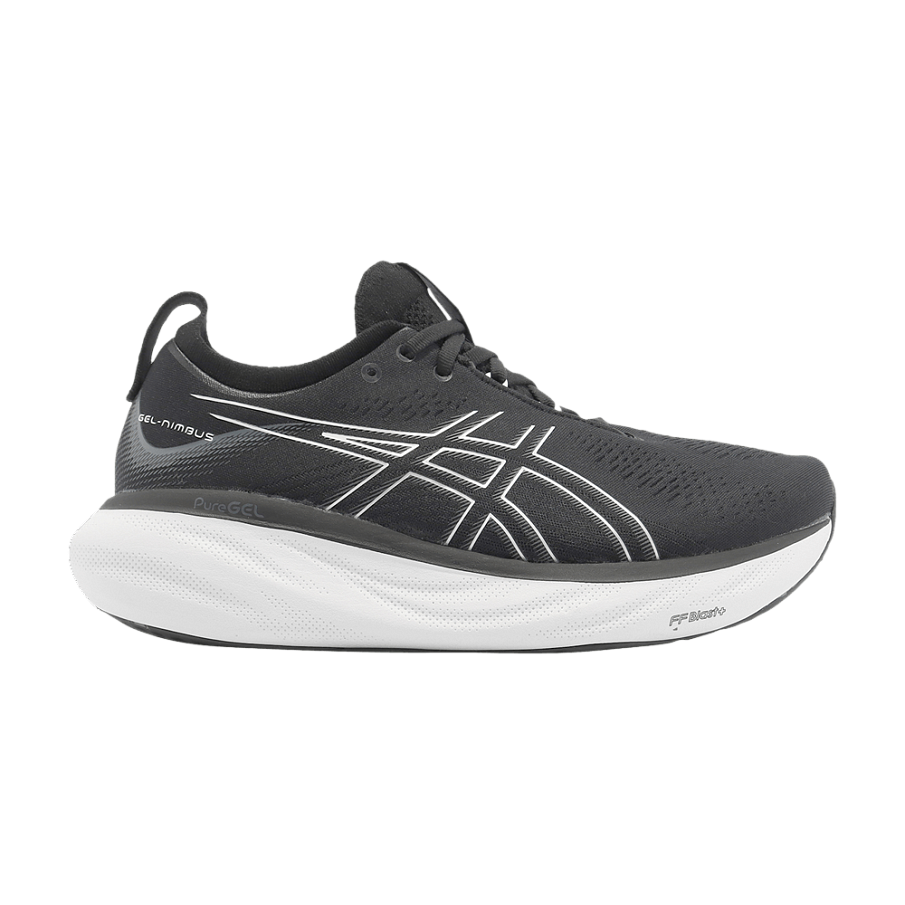 Фото № 1 с приближением к товару «‎Asics Gel Nimbus 25 4E Wide Black Pure Silver»