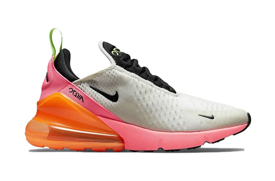 Фото № 1 с приближением к товару «‎Nike Air Max 270 White Sunset Pulse Total Orange »