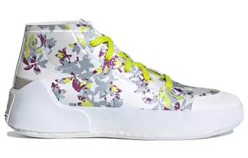 adidas Stella McCartney x Wmns Treino Mid 'Floral Print - White Acid Yellow' - 2