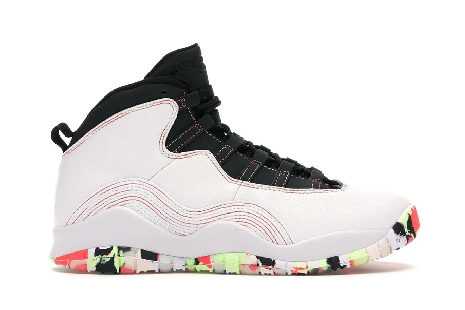 Фото № 1 с приближением к товару «‎Jordan 10 Retro White Barely Volt Ember Glow »