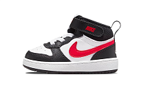 Фото № 1 с приближением к товару «‎(TD) Nike Court Borough Mid 2 Mid-Top Sneakers BlackWhiteRed»