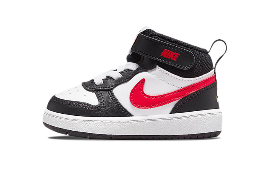 Фото № 1 с приближением к товару «‎(TD) Nike Court Borough Mid 2 Mid-Top Sneakers BlackWhiteRed»
