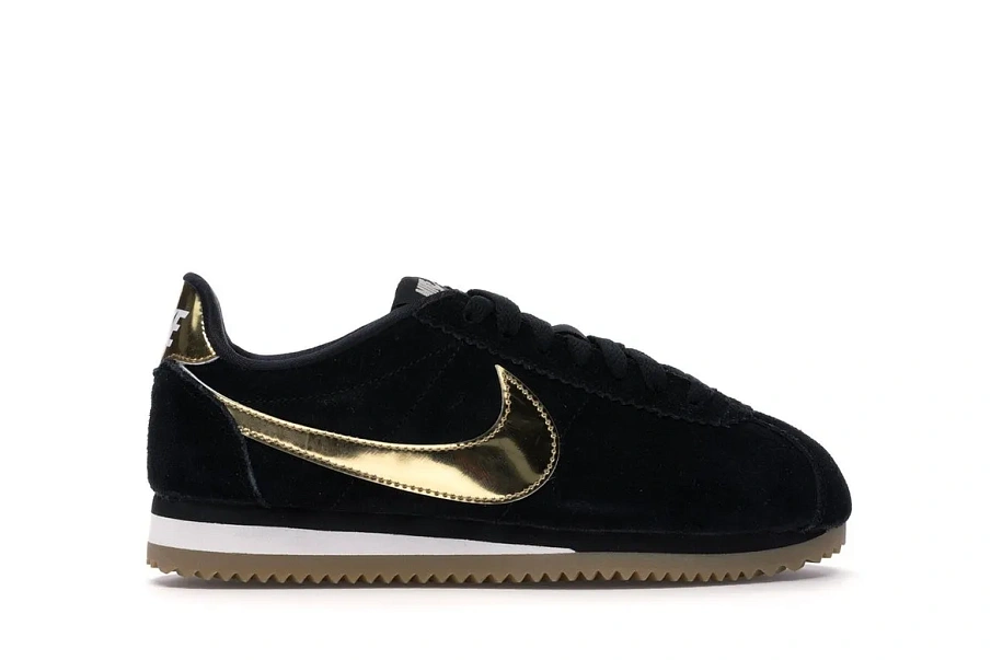 Фото № 1 с приближением к товару «‎Nike Classic Cortez Black Metallic Gold Gum »