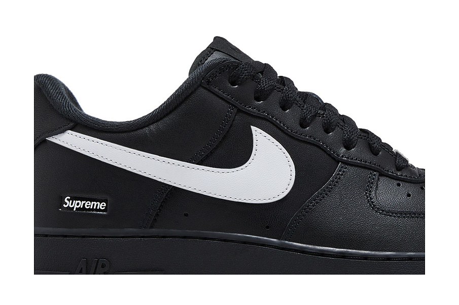 Фото № 3 с приближением к товару «‎Supreme x Nike Air Force 1 Low Box Logo - Black White»