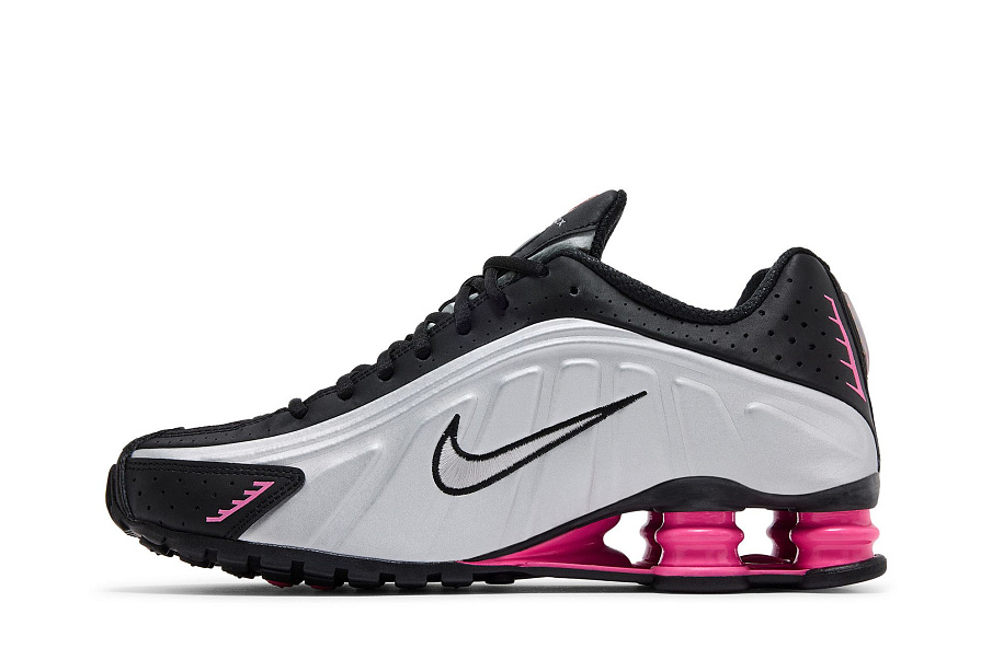 Фото № 4 с приближением к товару «‎Nike Women's Shox R4 Black Metallic Silver Pinksicle»