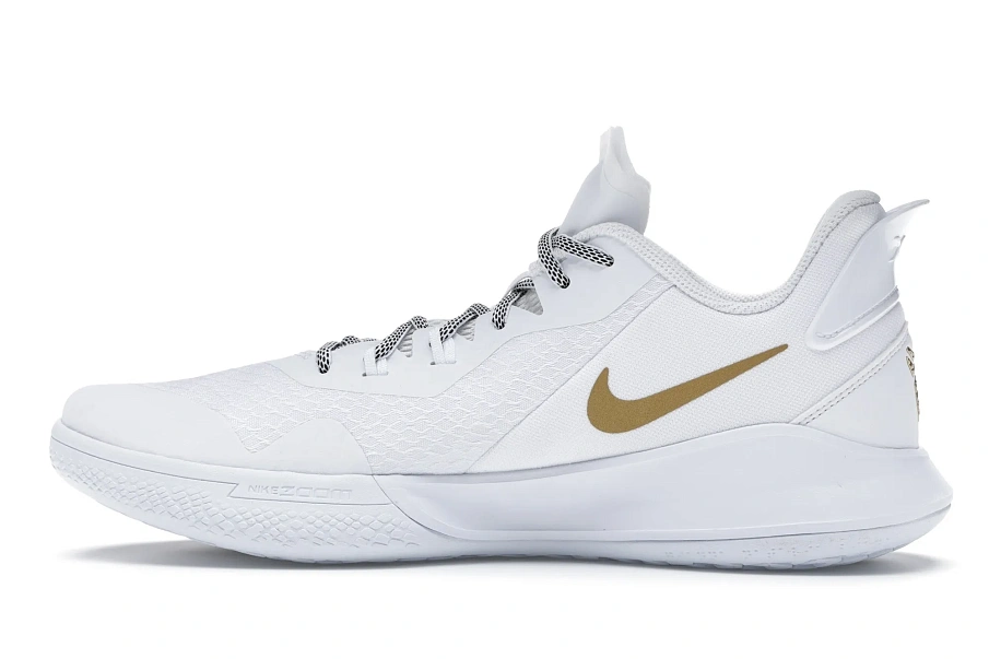 Фото № 5 с приближением к товару «‎Nike Mamba Fury White Metallic Gold»