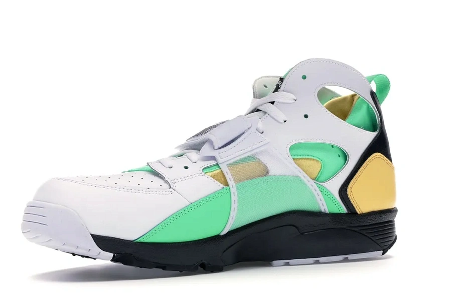 Фото № 2 с приближением к товару «‎Nike Air Trainer Huarache White Topaz Gold Electro Green»