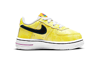 Фото № 2 с приближением к товару «‎"(TD) Nike Force 1 LV8 3 Peace Love and Basketball WhiteYellowBlue"»