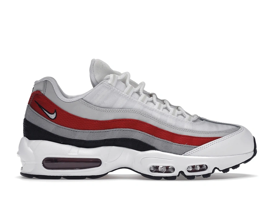 Фото № 1 с приближением к товару «‎Nike Air Max 95 White Varsity Red Particle Gray»