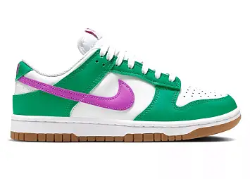 Nike Dunk Low White Stadium Green Fuchsia 