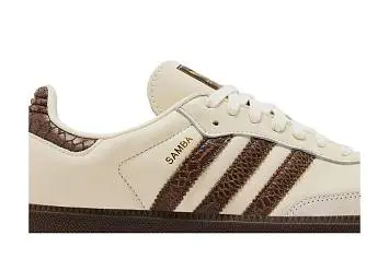 adidas Women's Samba OG Cream White Earth Strata Maroon - 3